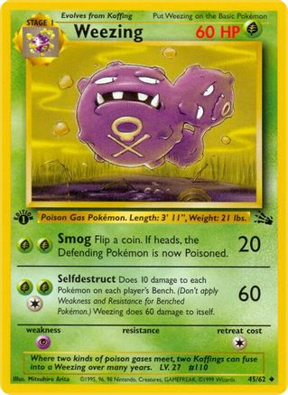 Weezing 045  - 1st Edition - Uncommon