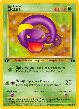 Ekans (46/62) [Fossile 1ère édition] 