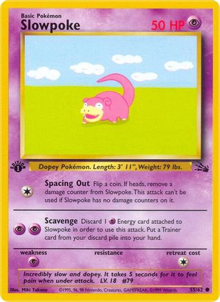 Slowpoke 055  - 1st Edition - Common
