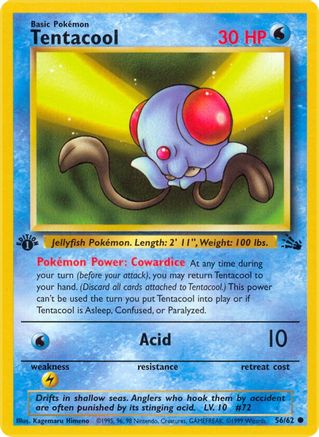 Tentacool (56/62) [Fossile 1ère édition] 