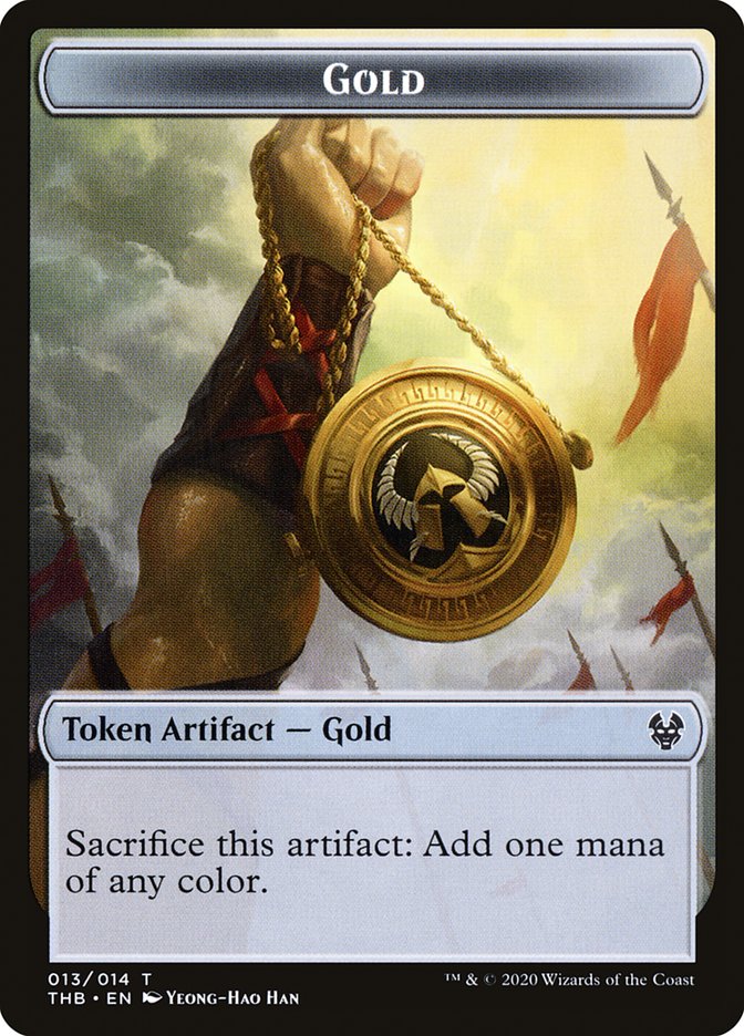 Satyr // Jeton double face en or [Theros Beyond Death Tokens] 