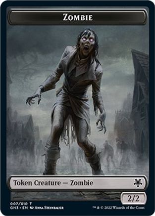 Zombie // Human Soldier Double-Sided Token (GN3-7 // 2) - Magic Game Night: Free-For-All