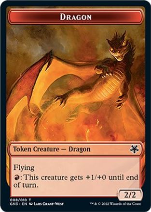 Dragon // Elf Warrior Double-sided Token (GN3-) - Magic Game Night: Free-For-All