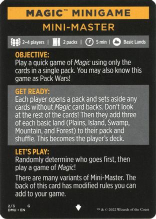 Magic Minigame: Mini-Master (DMU-002) - Dominaria United