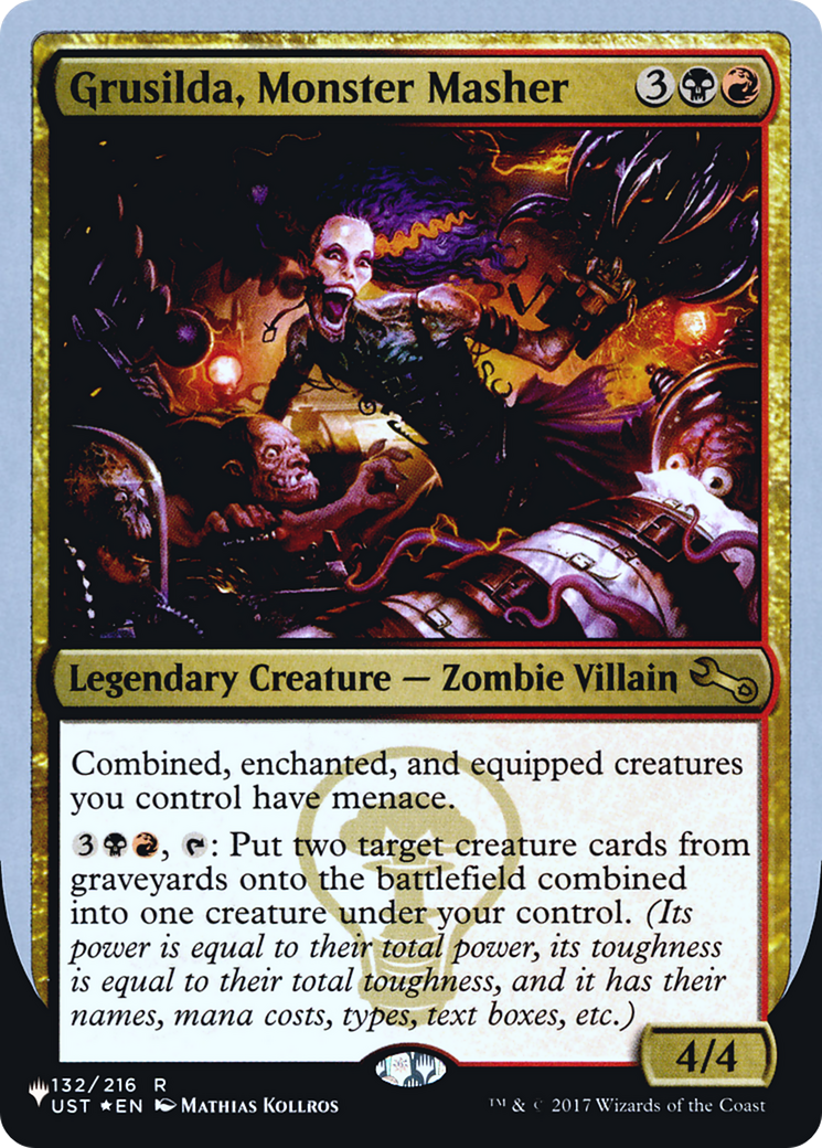 Grusilda, Monster Masher (LIST-132/216) - The List (Unfinity Foil Edition) Foil