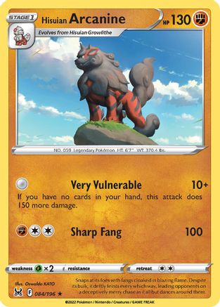 Hisuian Arcanine 084/196  - Rare