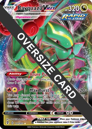 Rayquaza VMAX (111/203) (carte géante) [Épée et bouclier : ciel en évolution] 