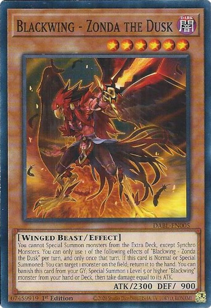 Blackwing - Zonda the Dusk (DABL-EN005) - Common