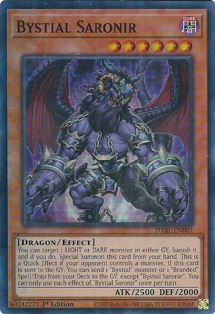 Bystial Saronir (DABL-EN007) - Super Rare