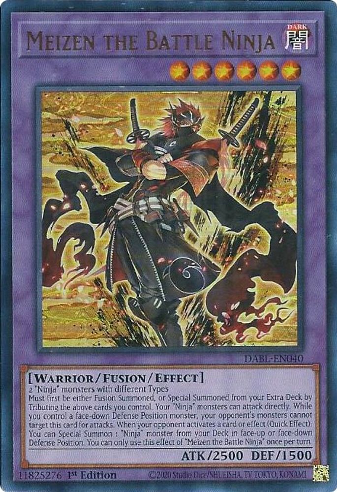 Meizen the Battle Ninja (DABL-EN040) - Ultra Rare