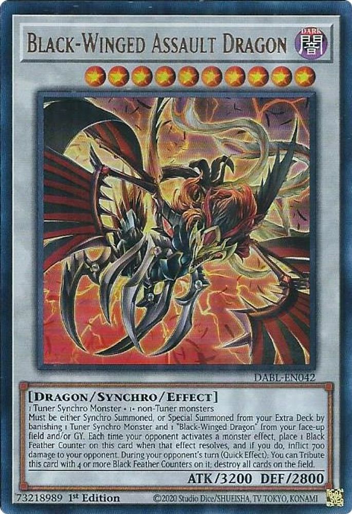 Black-Winged Assault Dragon (DABL-EN042) - Ultra Rare