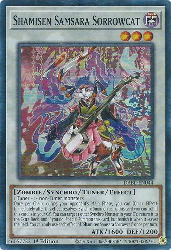 Shamisen Samsara Sorrowcat (DABL-EN044) - Super Rare