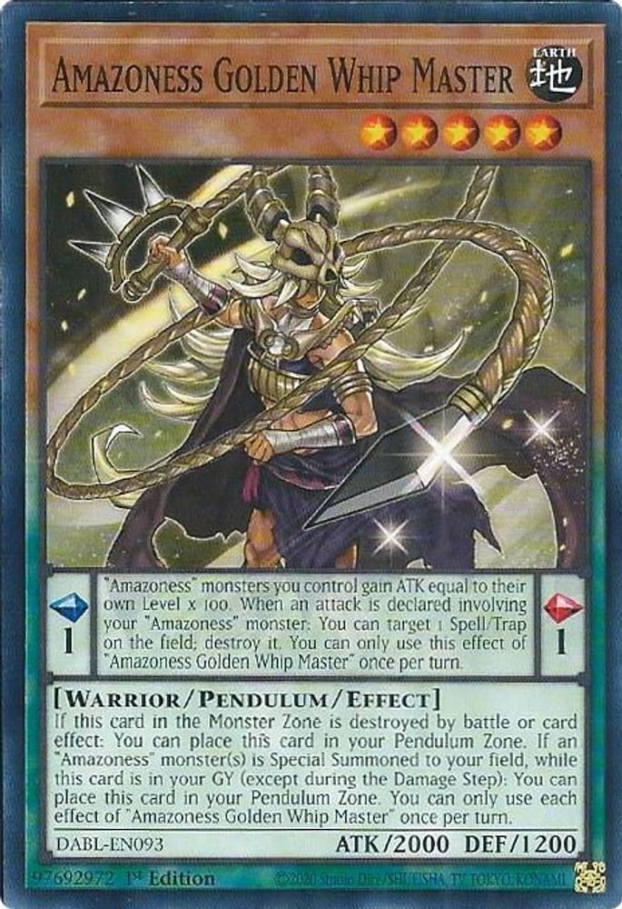 Amazoness Golden Whip Master (DABL-EN093) - Common