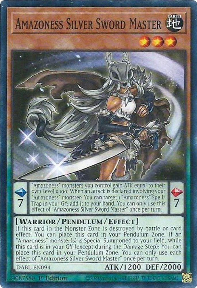 Amazoness Silver Sword Master (DABL-EN094) - Common