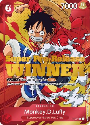 Monkey.D.Luffy (Super Pre-Release) [Winner] (P-001) - Promo