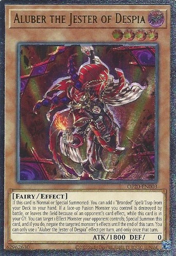 Aluber the Jester of Despia (UTR) (OP20-EN003) - Ultimate Rare