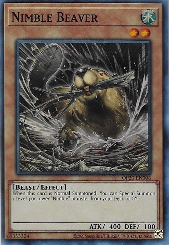Nimble Beaver (OP20-EN006) - Super Rare