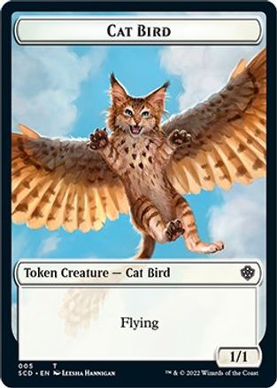 Cat Bird // Thopter Double-Sided Token (SCD-5 // 24) - Starter Commander Decks