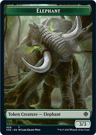 Elephant // Thopter Double-Sided Token (SCD-20 // 24) - Starter Commander Decks