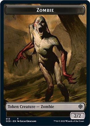 Zombie // Zombie Army Double-Sided Token (SCD-13 // 14) - Starter Commander Decks