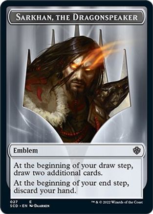 Emblem - Sarkhan, the Dragonspeaker Double-Sided Token (SCD-027) - Starter Commander Decks