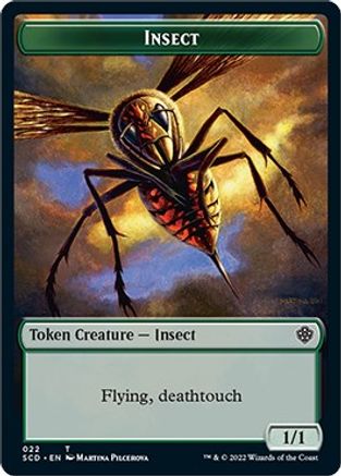 Insect // Human Warrior Double-Sided Token (SCD-22 // 6) - Starter Commander Decks