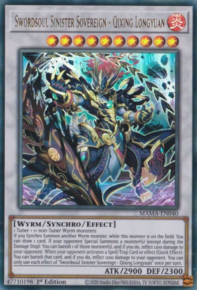Swordsoul Sinister Sovereign - Qixing Longyuan (MAMA-EN040) - Ultra Rare