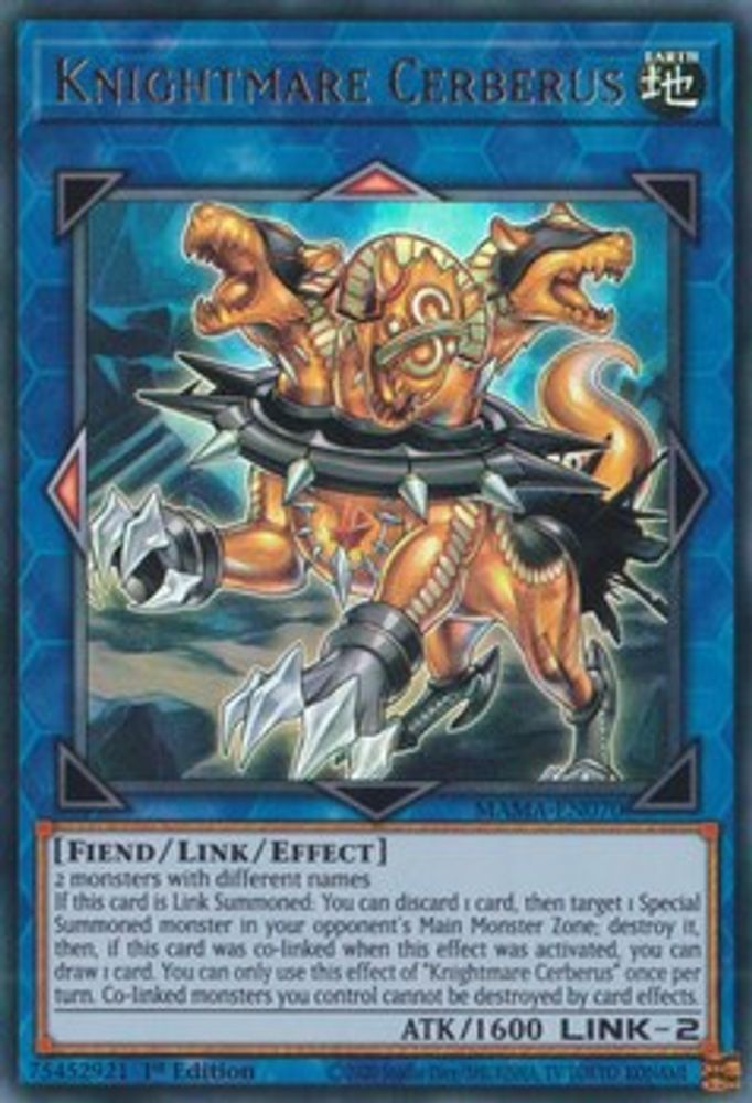 Knightmare Cerberus (MAMA-EN070) - Ultra Rare