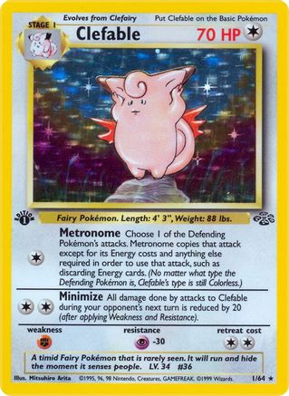 Clefable (1) (1) 001  - 1st Edition Holofoil - Holo Rare