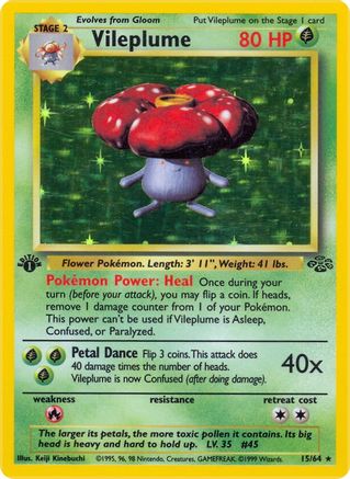 Vileplume (15) (15) 015  - 1st Edition Holofoil - Holo Rare