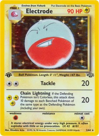 Electrode (2) (2) 002  - 1st Edition Holofoil - Holo Rare