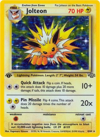 Jolteon (4) (4) 004  - 1st Edition Holofoil - Holo Rare