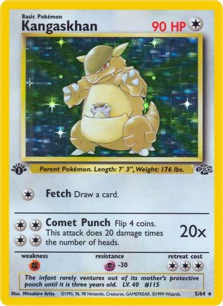 Kangaskhan (5) (5) 005  - 1st Edition Holofoil - Holo Rare
