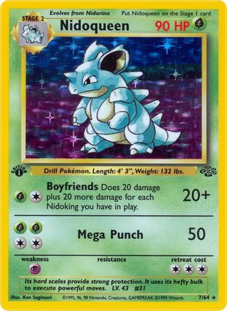 Nidoqueen (7) (7) 007  - 1st Edition Holofoil - Holo Rare