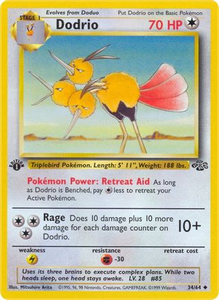Dodrio 034  - 1st Edition - Uncommon