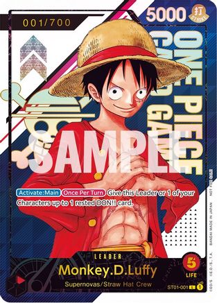 Monkey.D.Luffy - ST01-001 [Serial Number] (ST01-001) - Promo