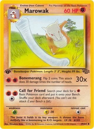 Marowak 039  - 1st Edition - Uncommon