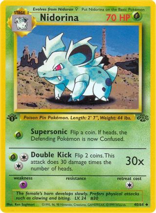 Nidorina 040  - 1st Edition - Uncommon