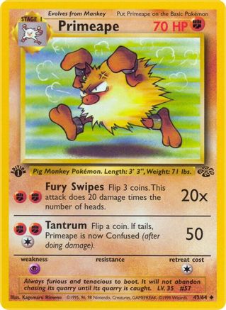 Primeape 043  - 1st Edition - Uncommon