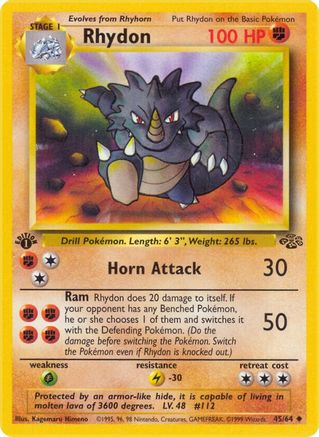 Rhydon 045  - 1st Edition - Uncommon