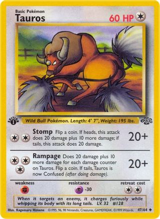 Tauros 047  - 1st Edition - Uncommon