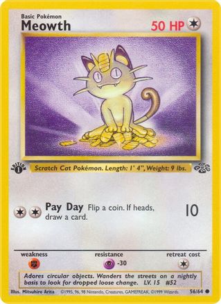 Meowth 056  - 1st Edition - Common