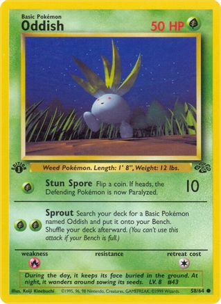 Oddish 058  - 1st Edition - Common
