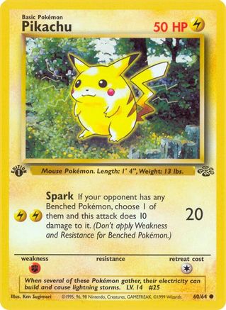 Pikachu 060  - 1st Edition - Common