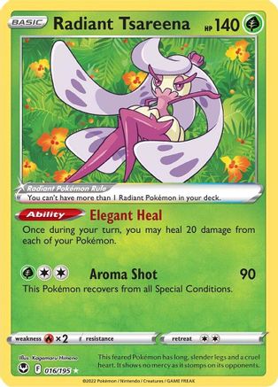 Radiant Tsareena 016  - Holofoil - Radiant Rare