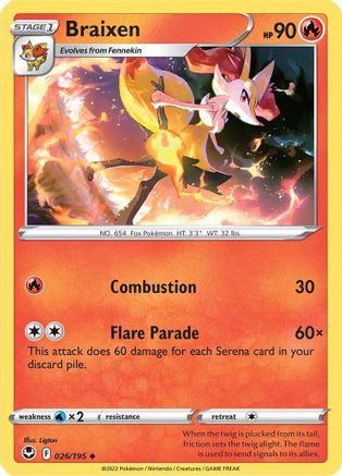 Braixen 026  - Uncommon