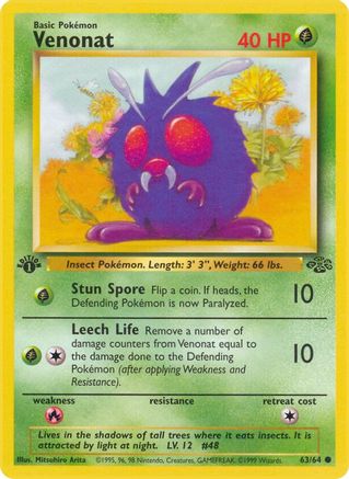 Venonat 063  - 1st Edition - Common