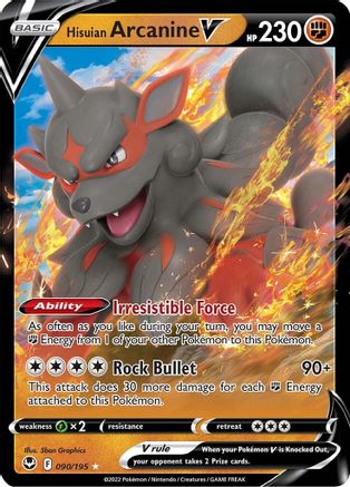 Hisuian Arcanine V 090  - Holofoil - Ultra Rare