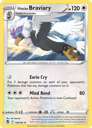 Hisuian Braviary 149  - Rare