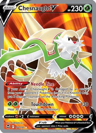 Chesnaught V (171/195) [Épée et Bouclier : Tempête d'Argent] 